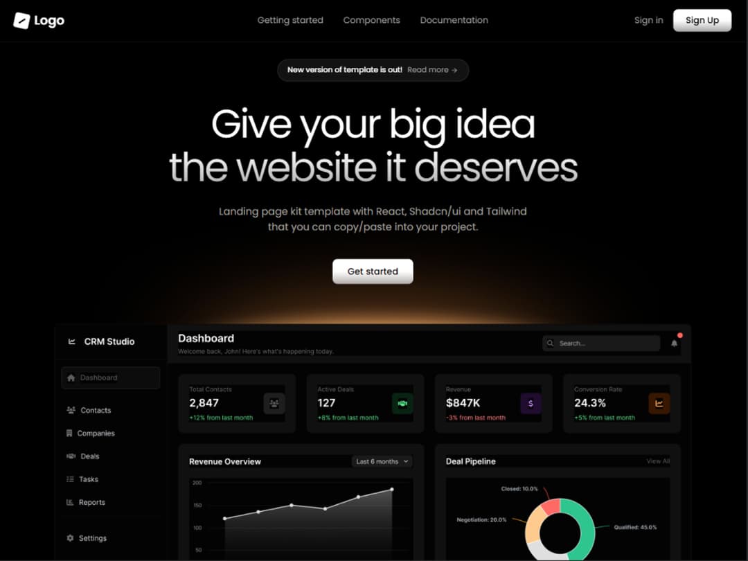 SaaS Template preview
