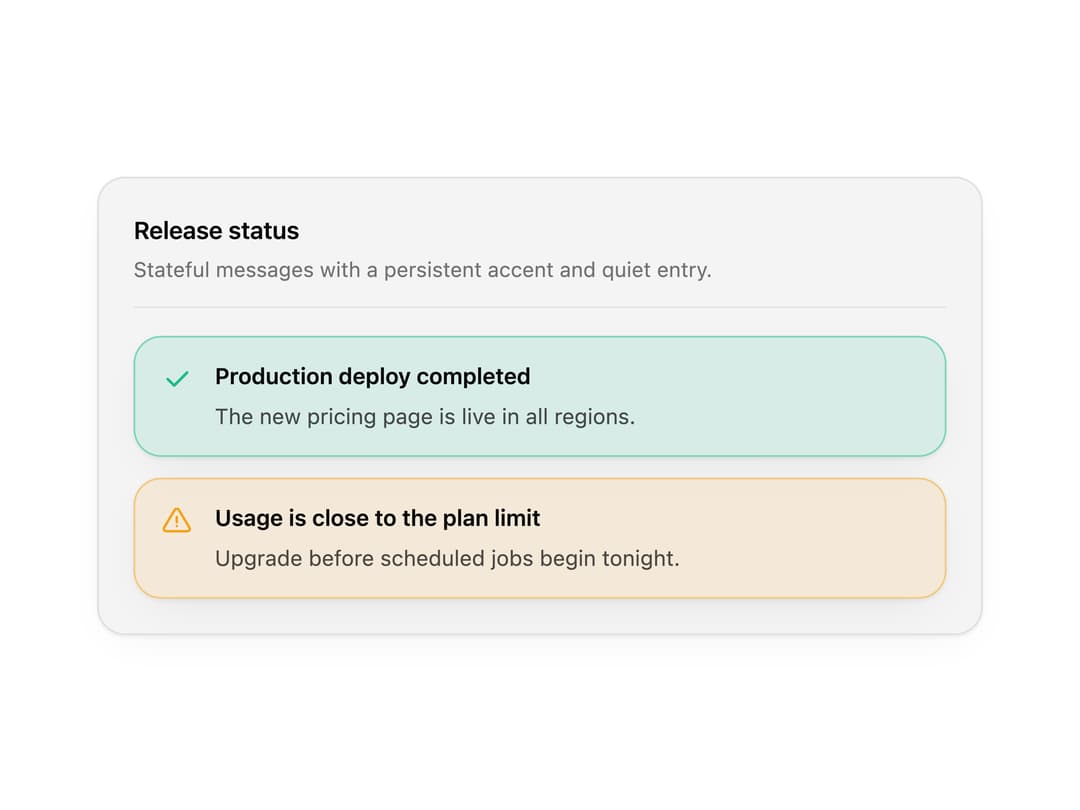Alert preview