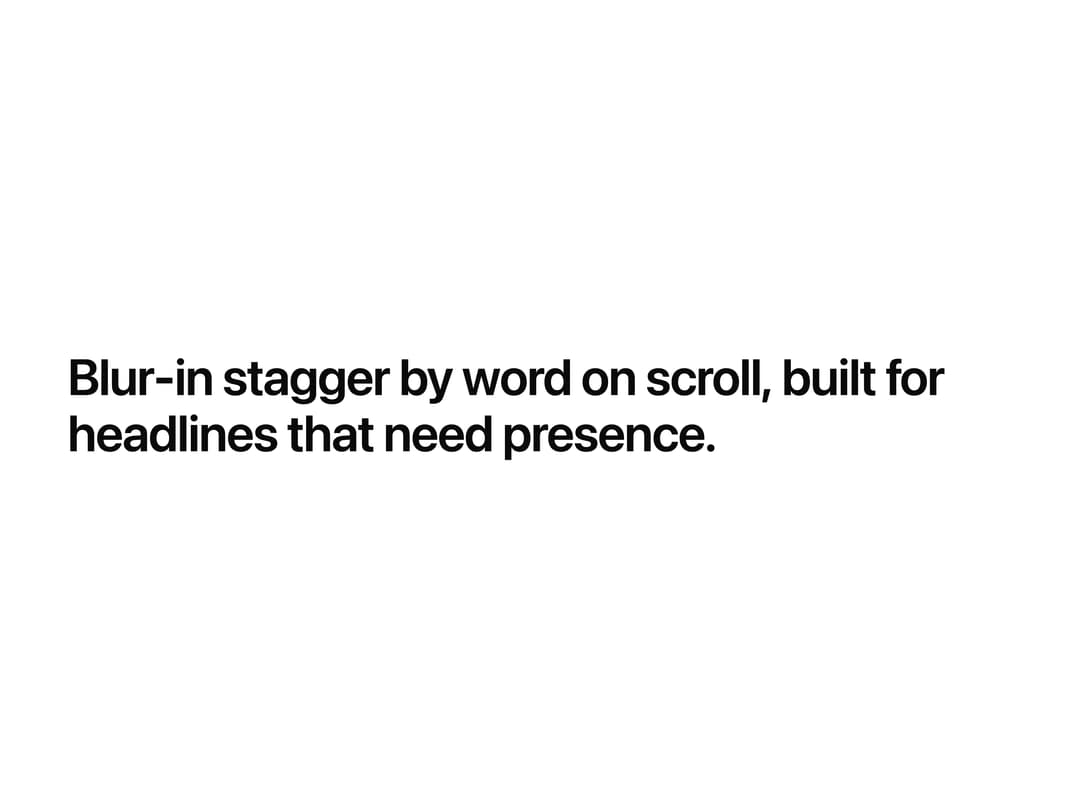 Text Blur Reveal preview