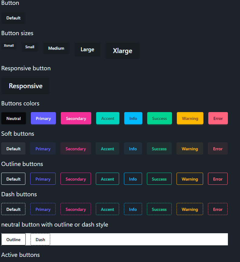 DaisyUI Button preview