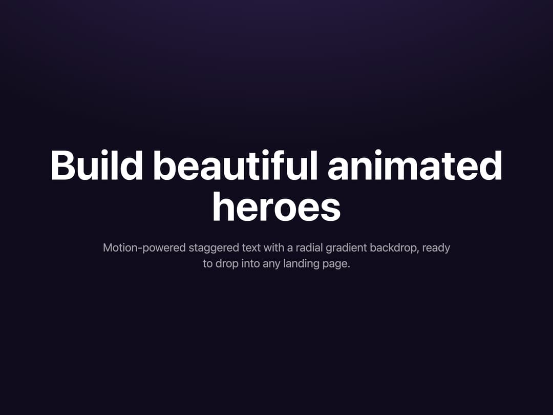 Hero Animated preview