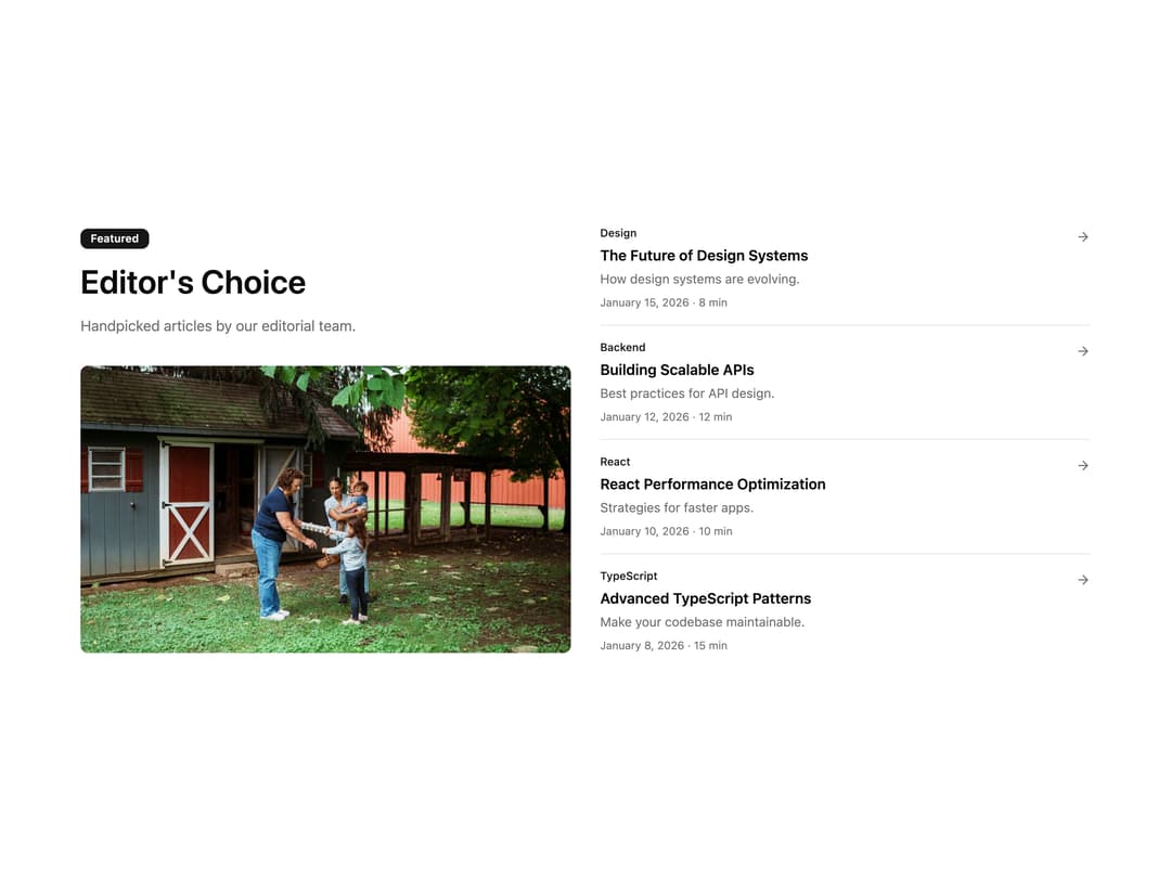 Split Image Blog List preview