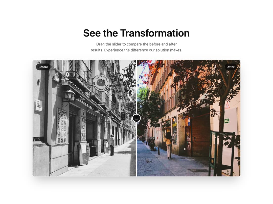Before/After Image Slider preview