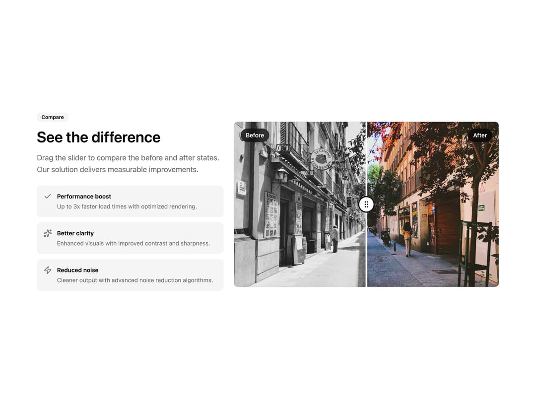 Comparison Slider with Highlights preview