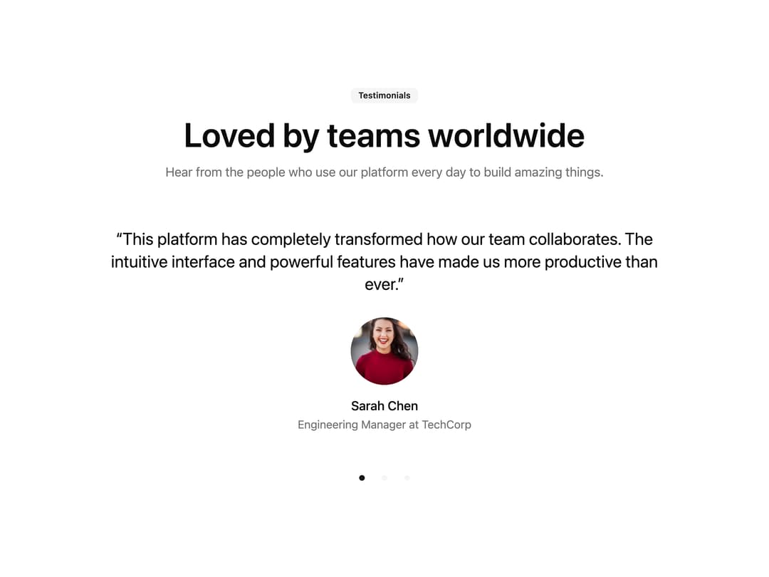 Carousel Testimonials preview
