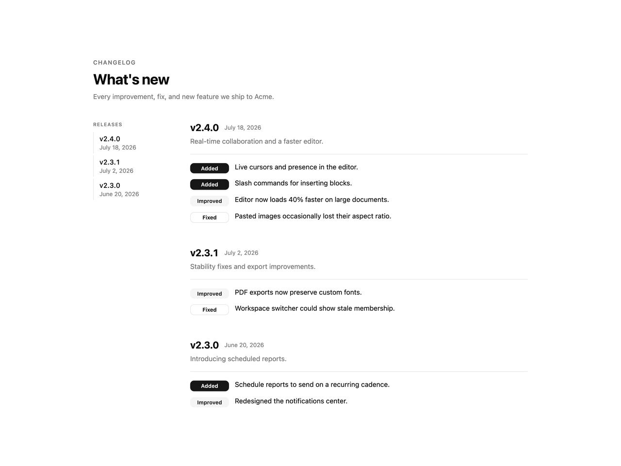 Default preview