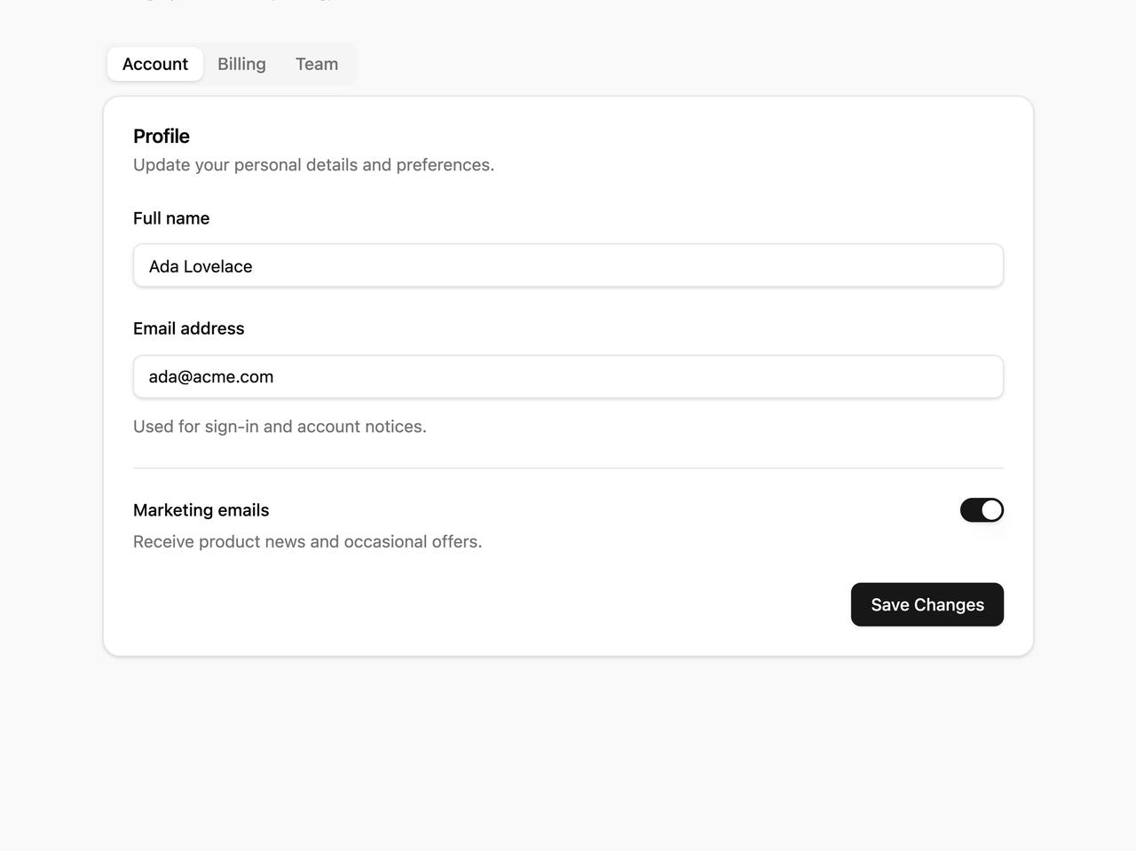 Default preview