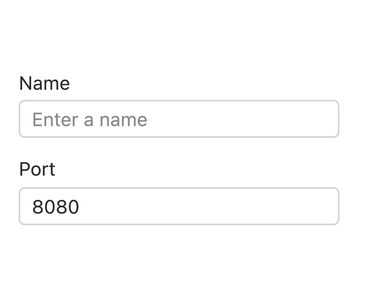 Input with label preview