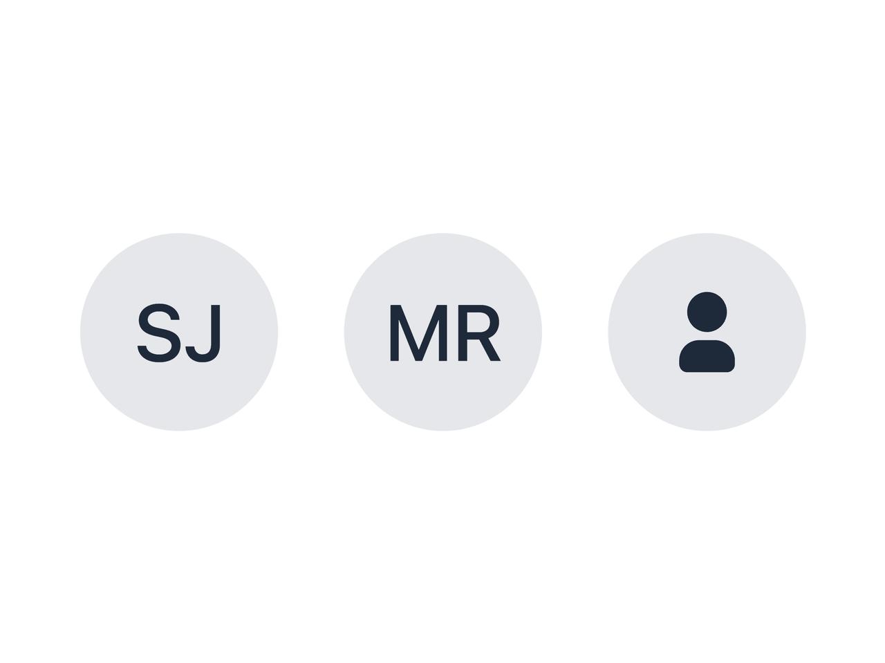 Fallback Initials And Icon preview
