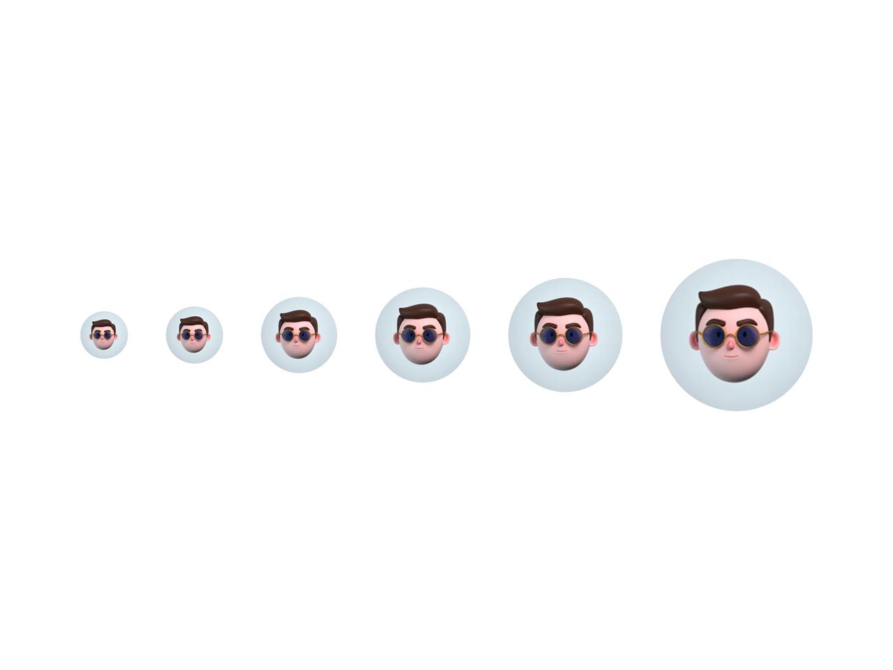Avatar Sizes preview