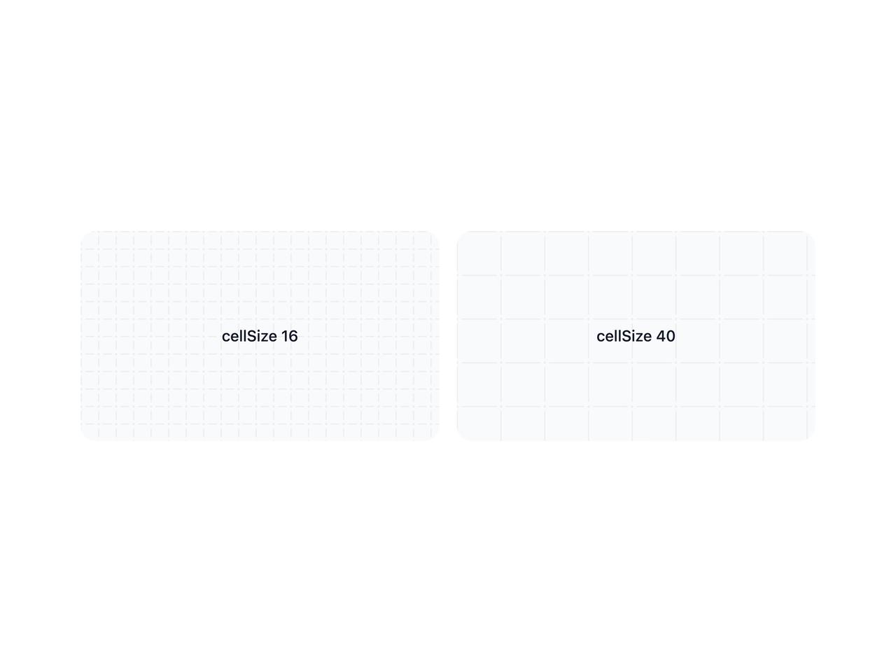 Custom cell size grid pattern preview