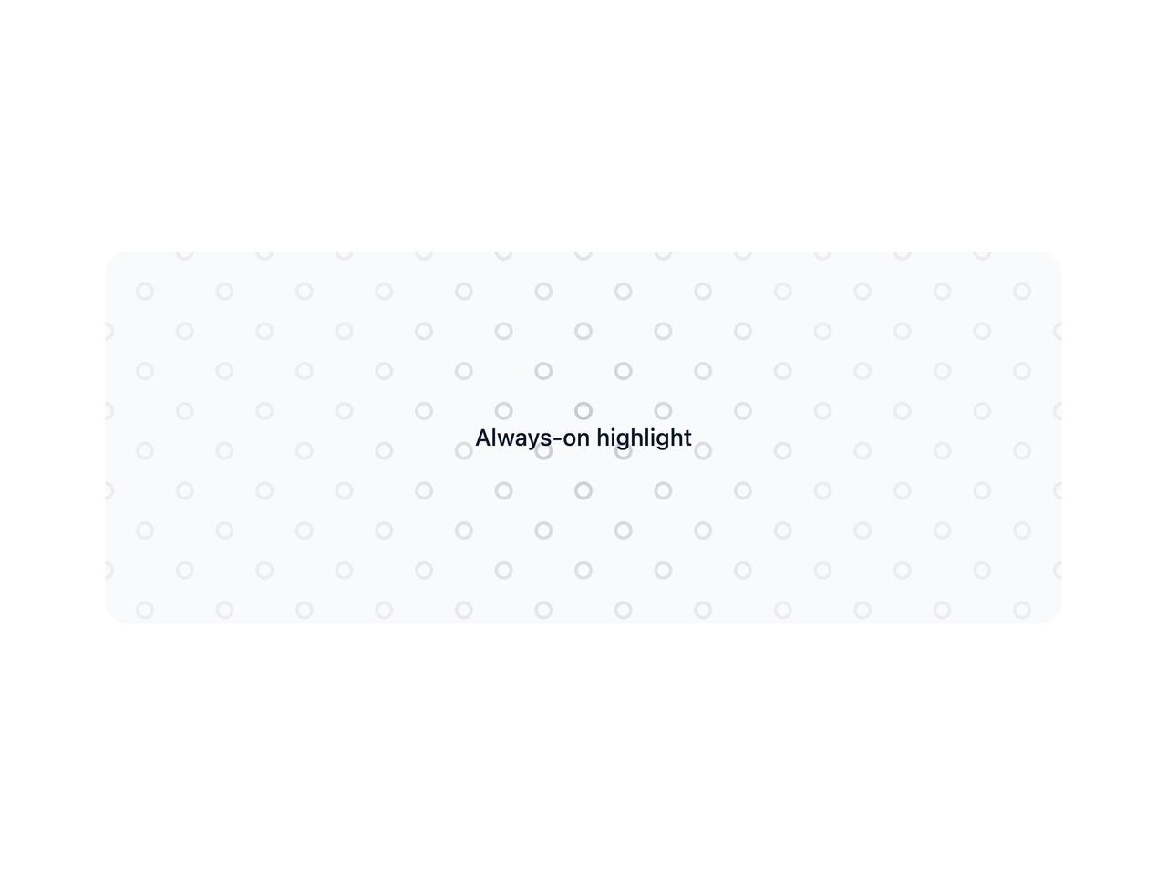 Persistent sized spotlight preview