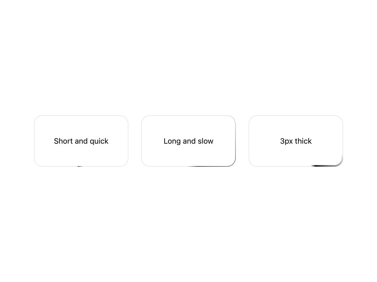 Border beam length, thickness and speed preview