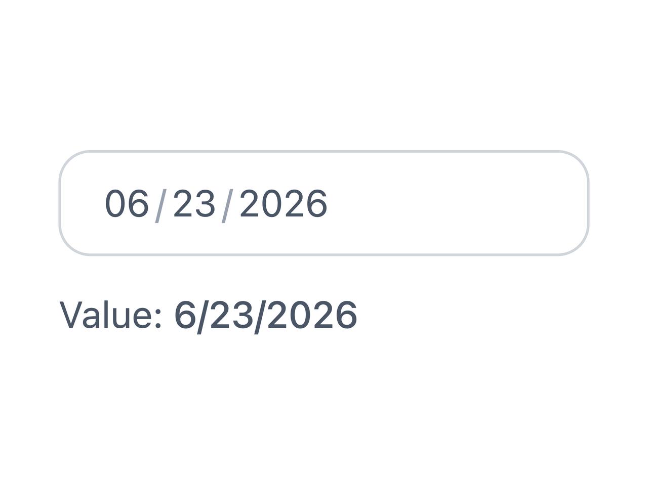 Controlled Date Field preview
