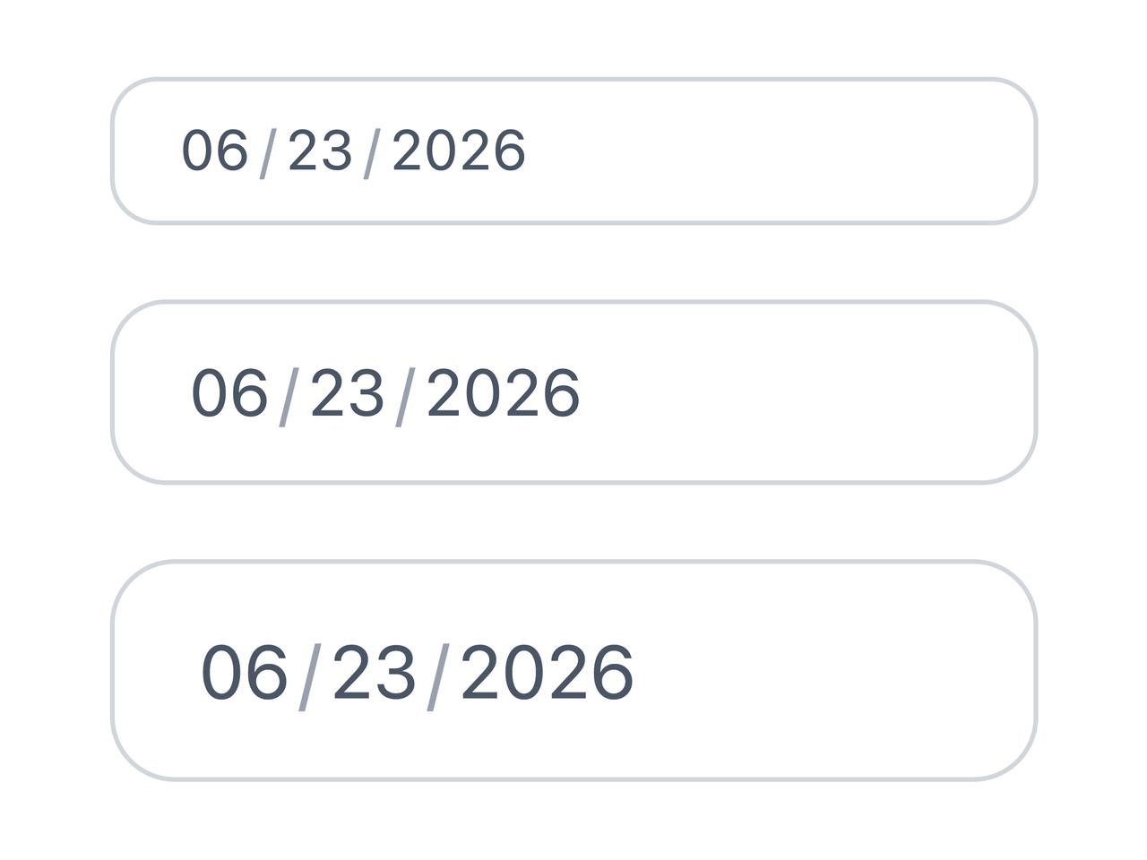 Date Field Sizes preview