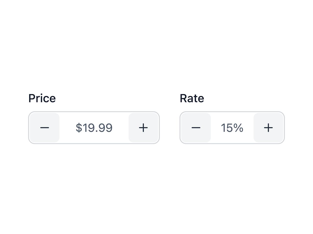 Currency and percent formatting preview