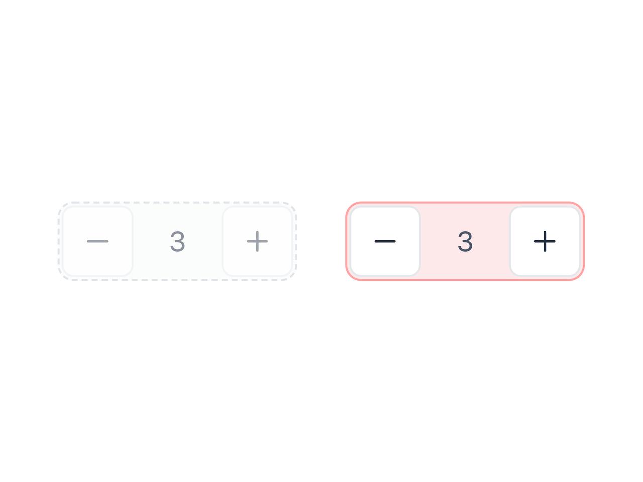 Disabled and error states preview