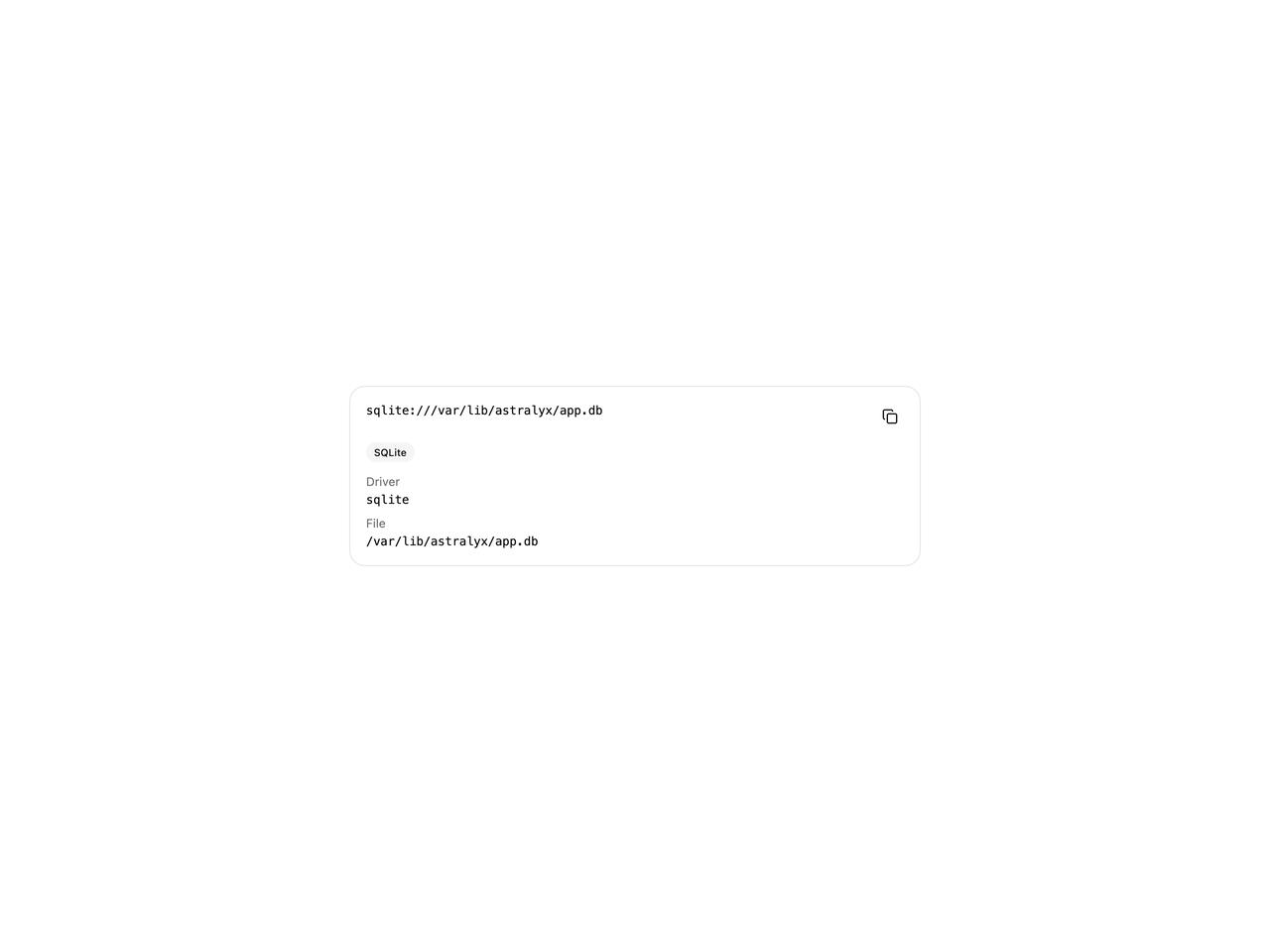 SQLite file connection preview