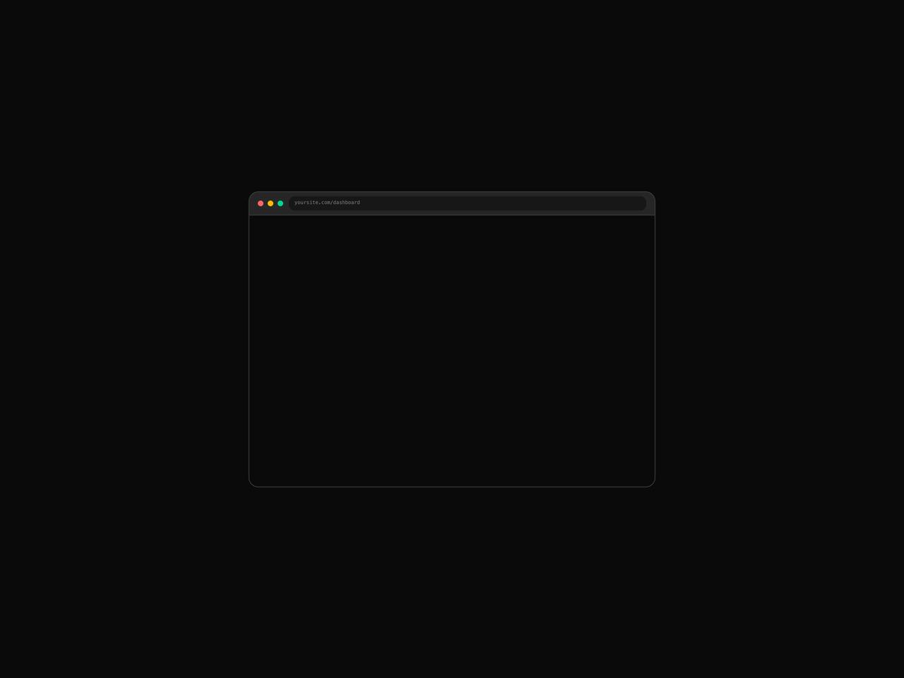 Dark theme browser mockup preview