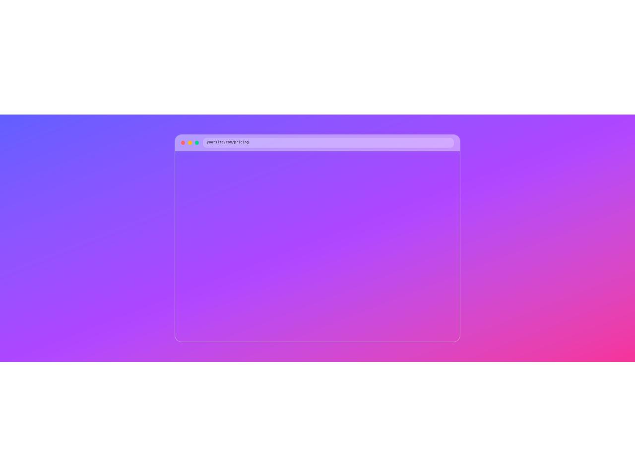 Transparent browser mockup preview