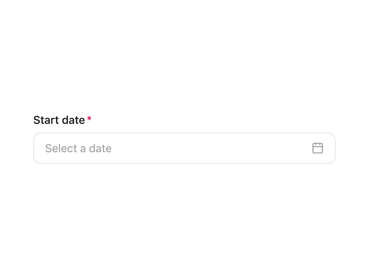 Date field with min date and required preview