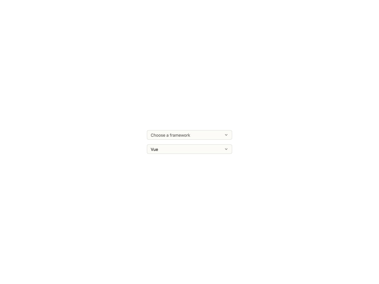 Native select fallback preview