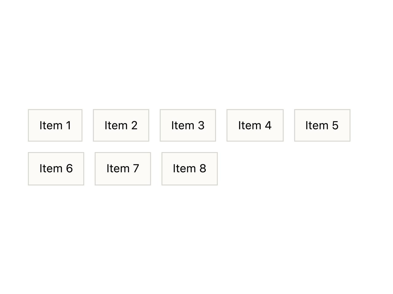 Wrapping row stack preview