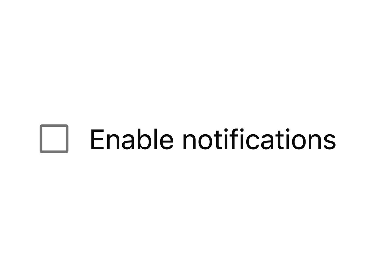 Default checkbox with label preview