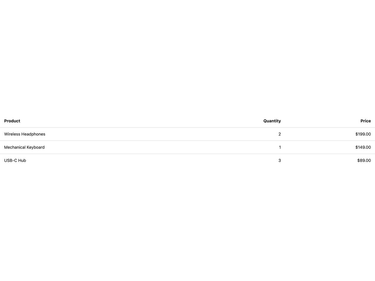 Cell alignment table preview