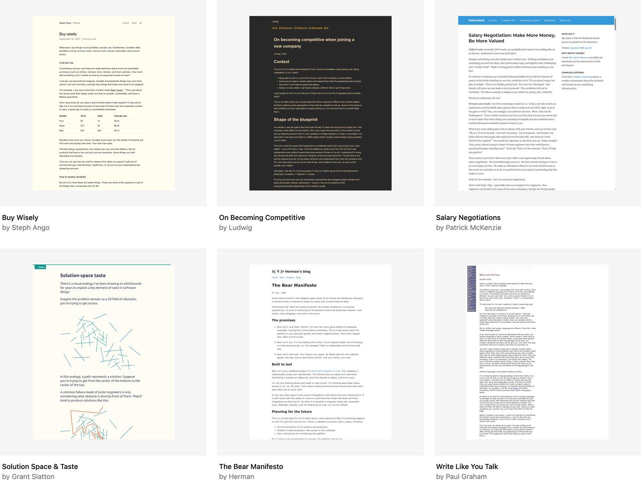 Product card grid preview