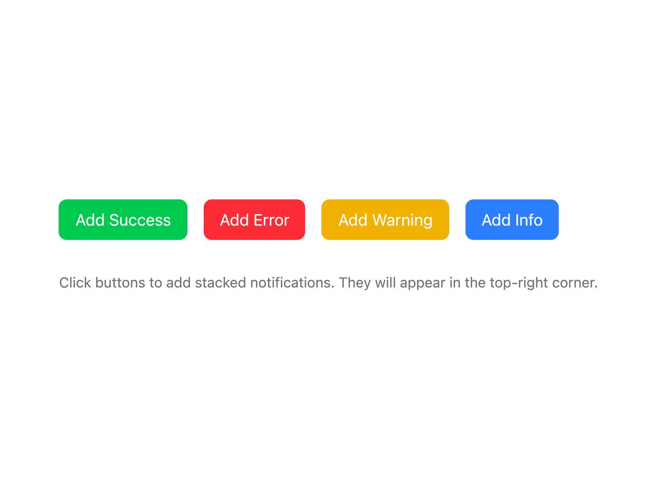 Stacked notifications preview