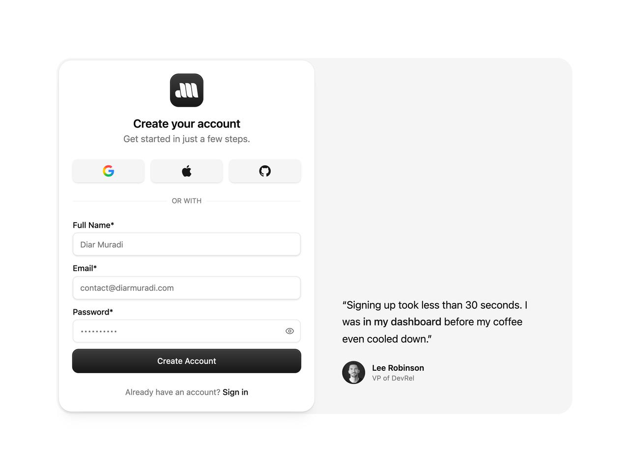Default preview