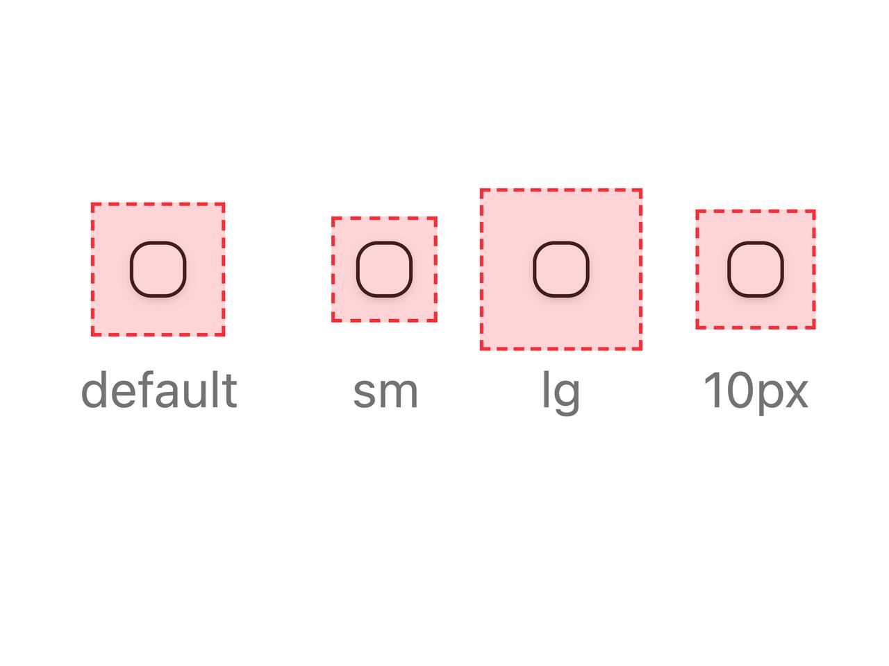 Hitbox sizes preview