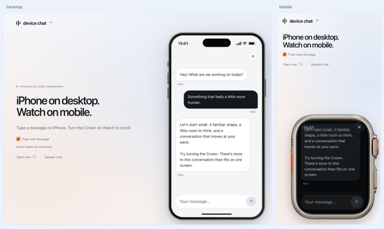 Apple chat preview