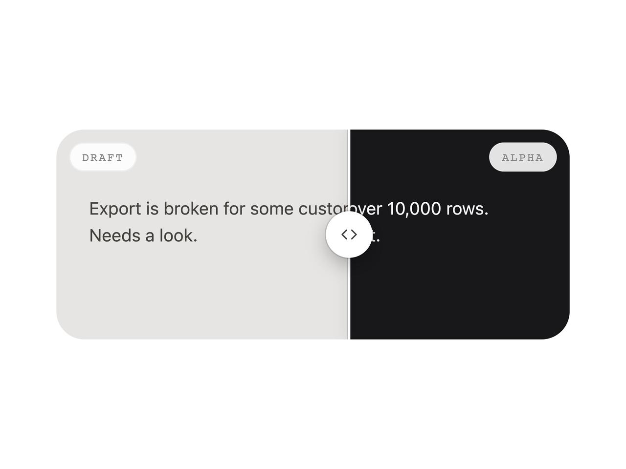 Custom labels compare slider preview