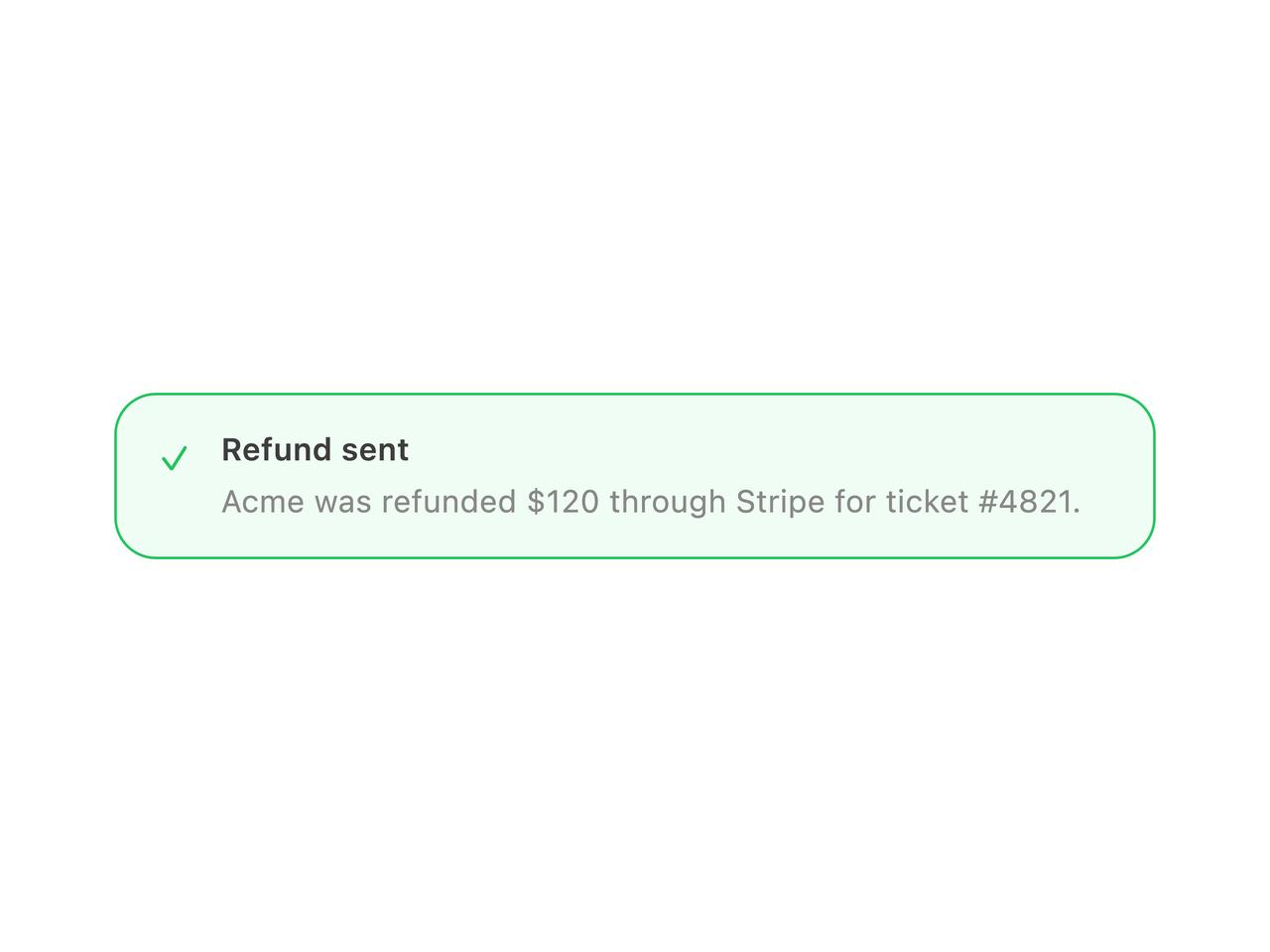 Success alert preview
