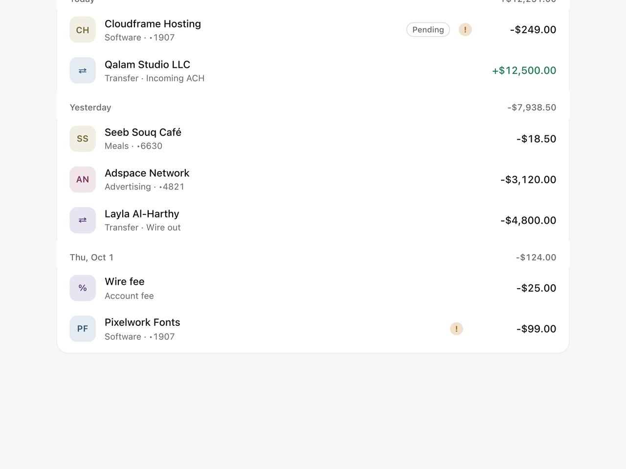 Light theme ledger preview