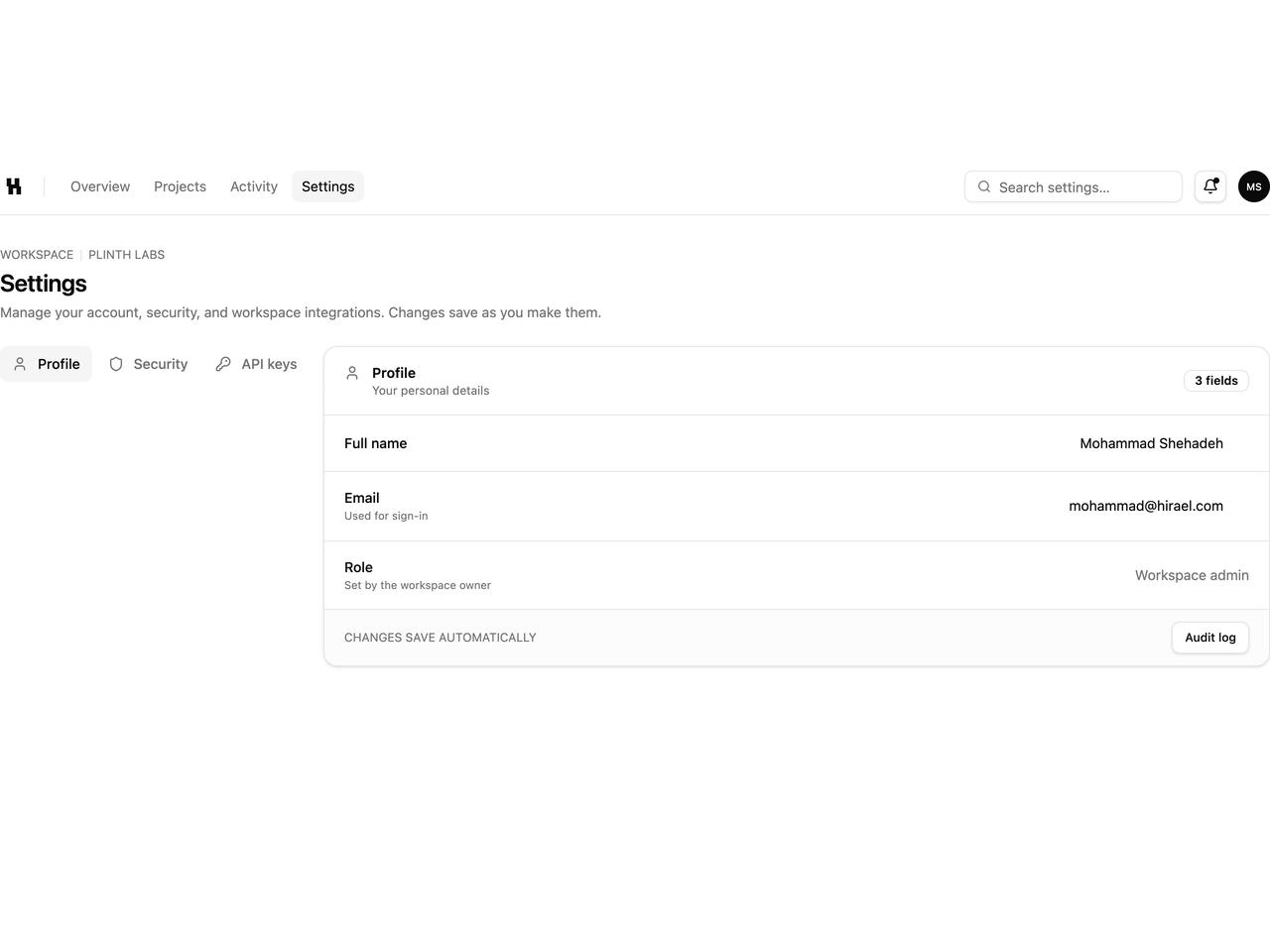 Default preview