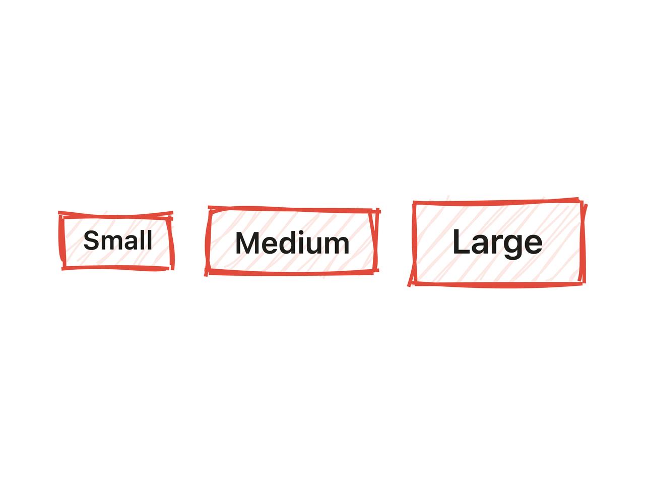 Button sizes preview