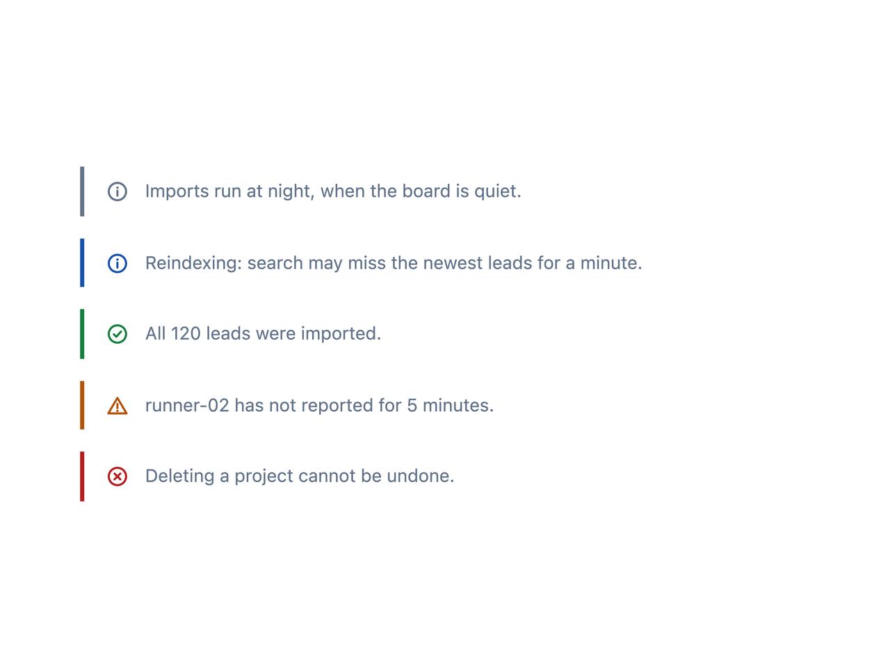 Status tone notes preview