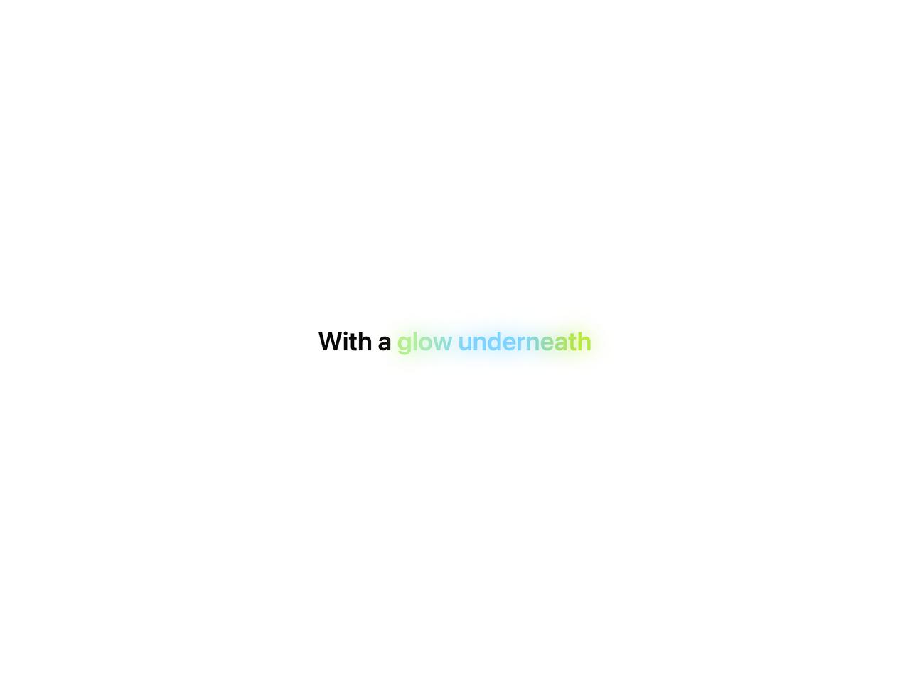 Gradient text with glow preview