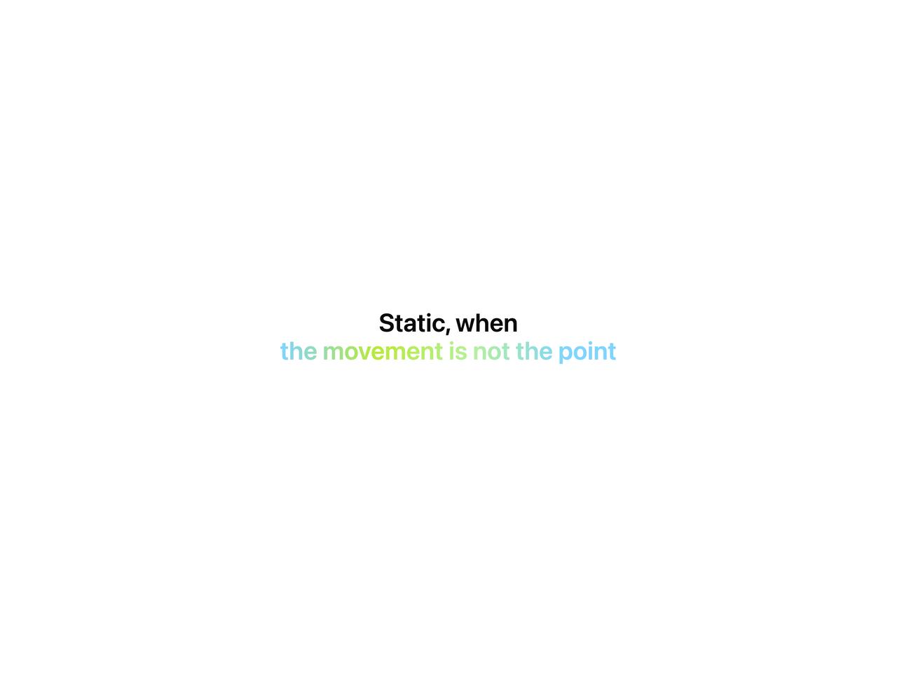 Static gradient text preview