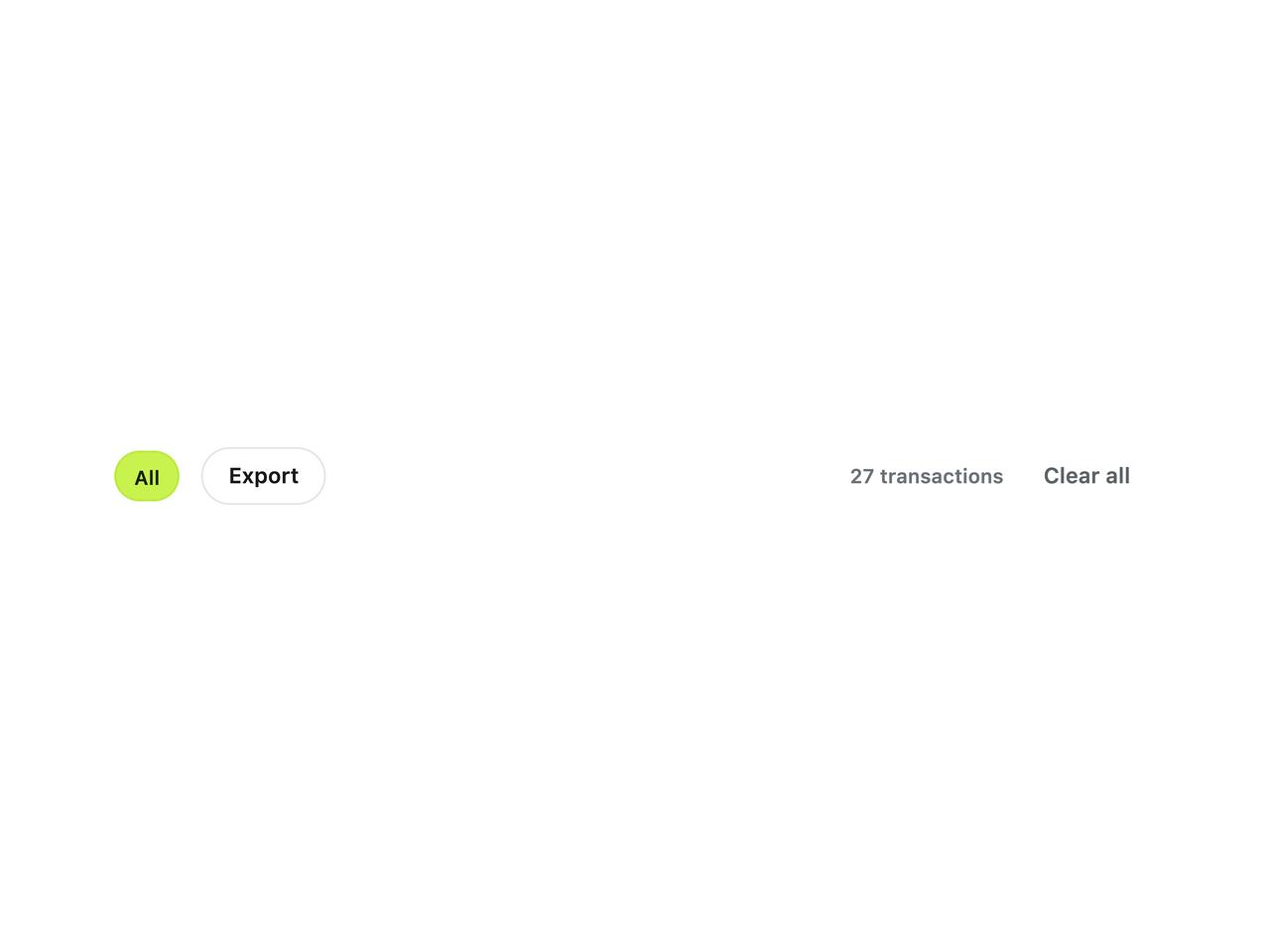 Filter Bar With Action Slot preview