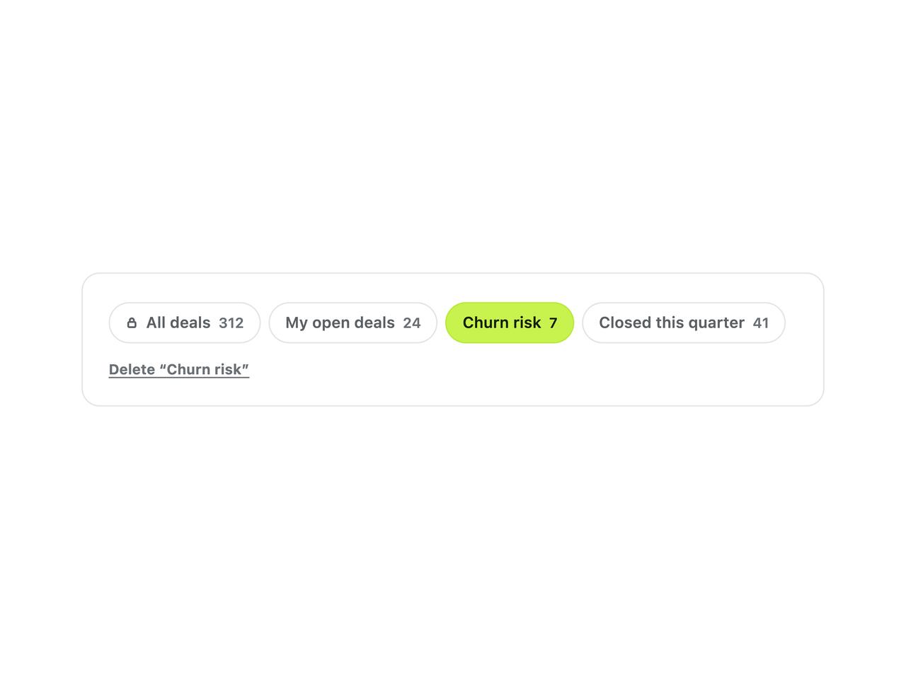 Saved view selection preview