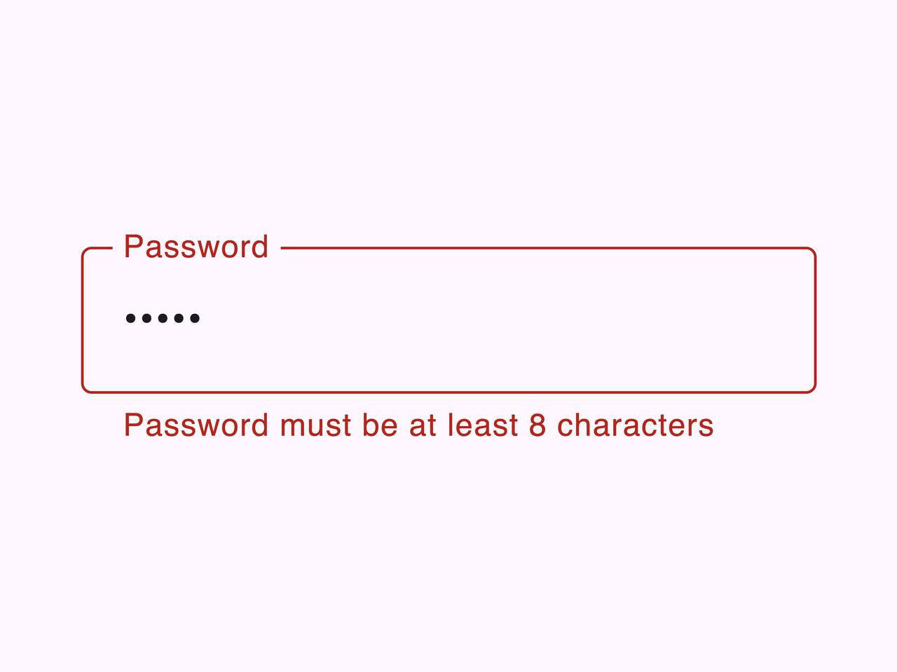 Text field with error preview