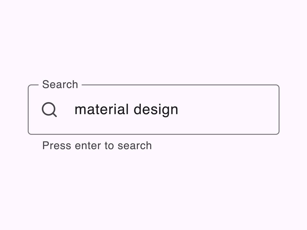 Search field with leading icon preview