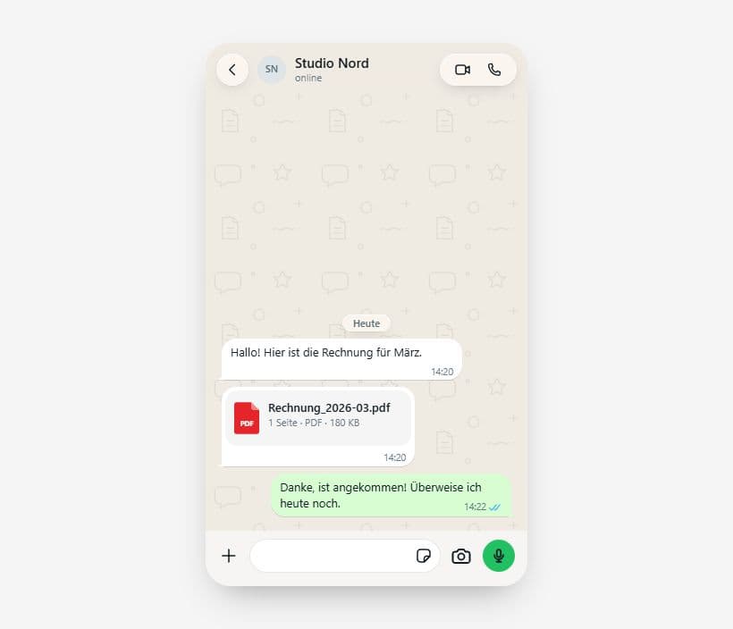 German – Incoming invoice preview