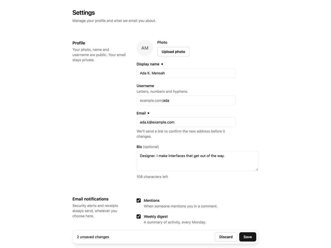 Default preview
