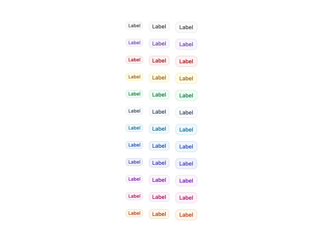 Rectangular badge colors preview
