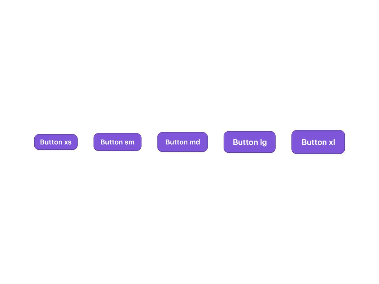Primary button sizes preview